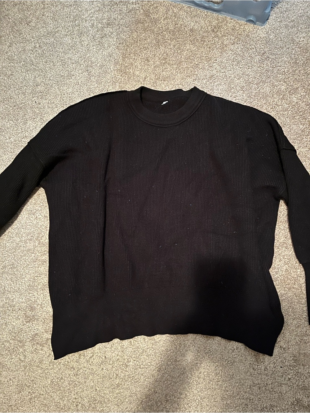 Black ribbed sweater XL